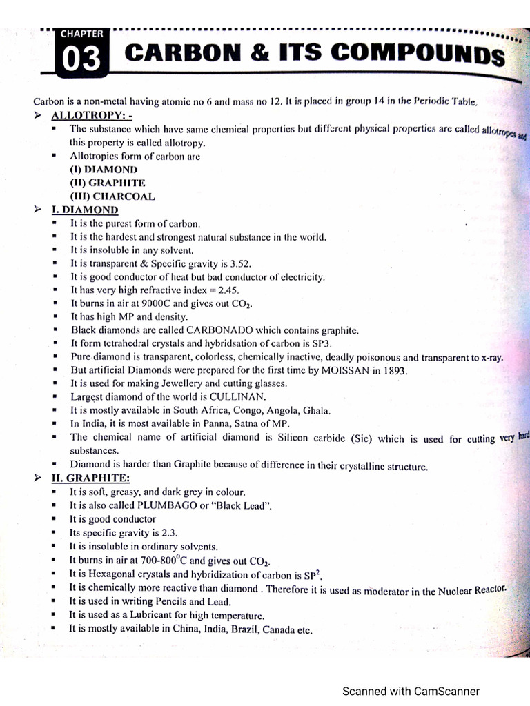 Carbon Compounds | PDF