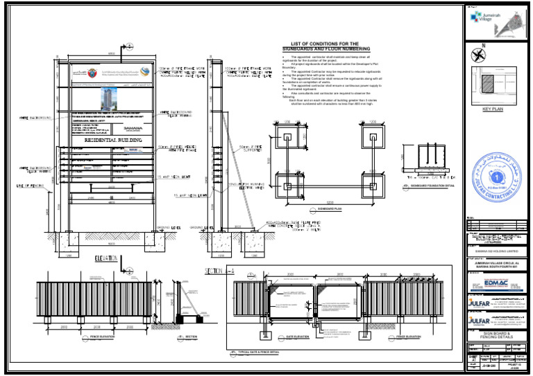 Signboard and Fencing Details for Project | PDF | Building Engineering