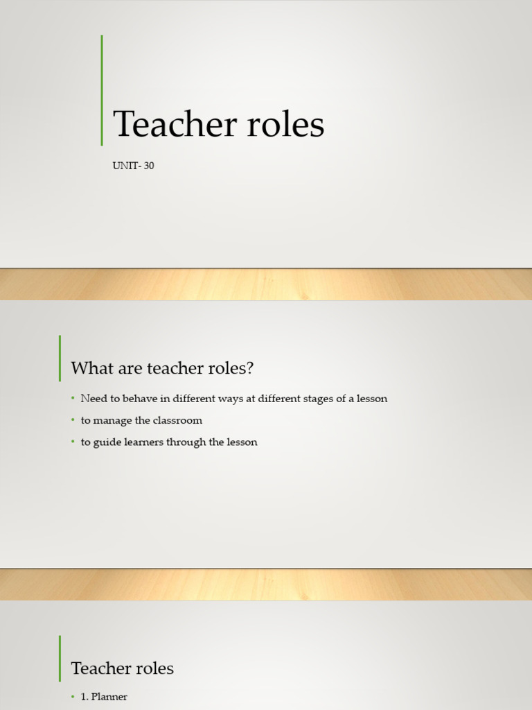 Essential Teacher Roles Explained | PDF