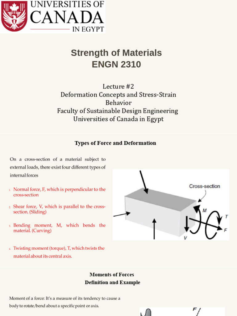 Lec 2 | PDF | Deformation (Engineering) | Strength Of Materials