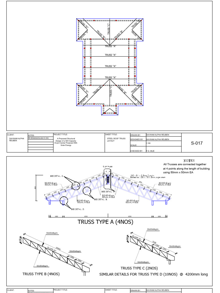 Steel Roof Truss Design for Event Center | PDF | Structural Engineering