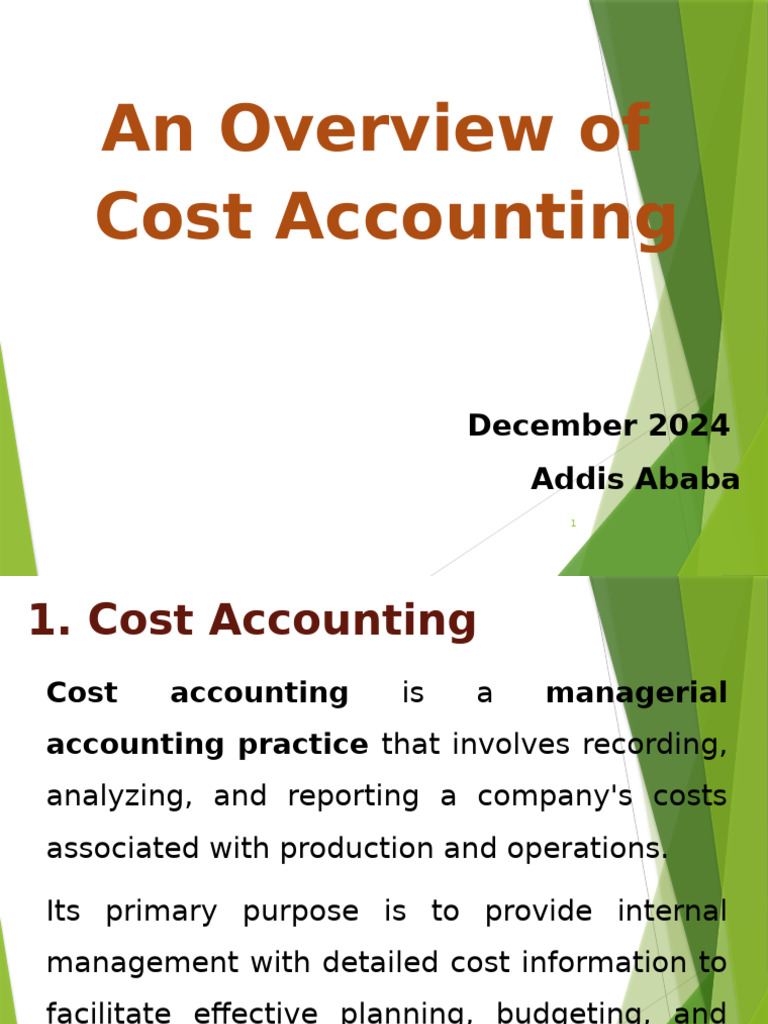 Cost Accounting Overview and Concepts | PDF | Cost Of Goods Sold ...