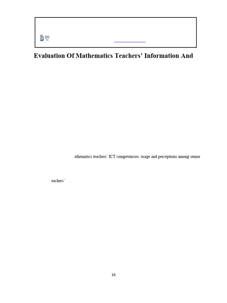Use of ICT in Secondary School 2 | PDF | Educational Technology | Knowledge