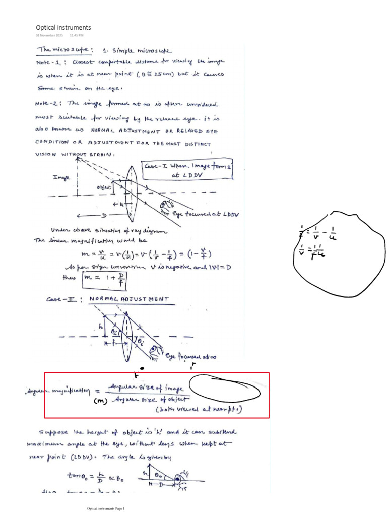Optical Instruments Content Online Class Physics 12th 02.11.2025 | PDF ...