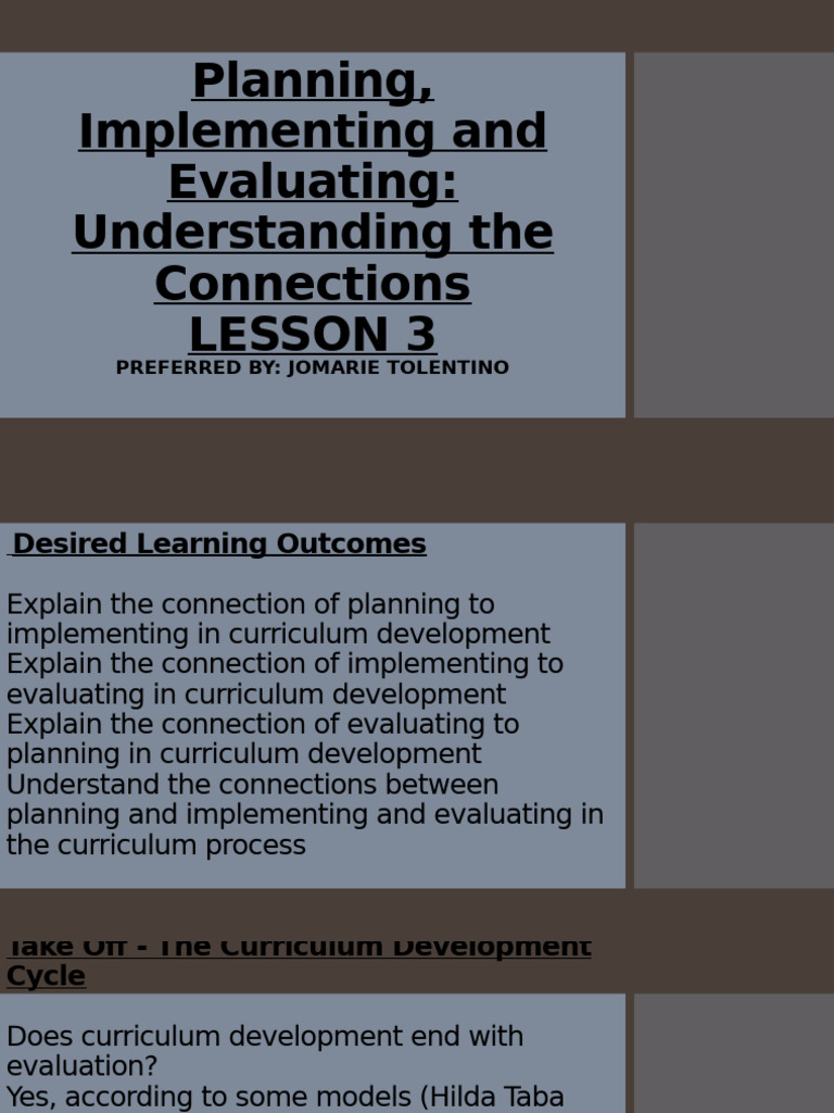 Curriculum Development Cycle Explained | PDF | Curriculum | Educational ...