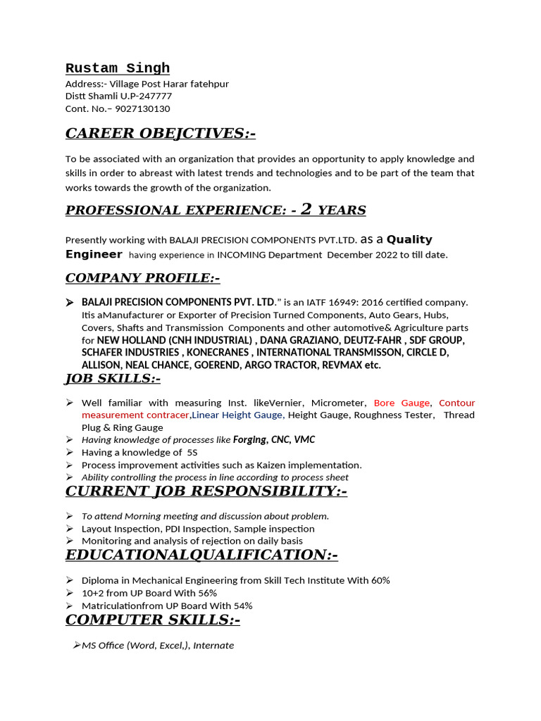 Rustam Resume | PDF