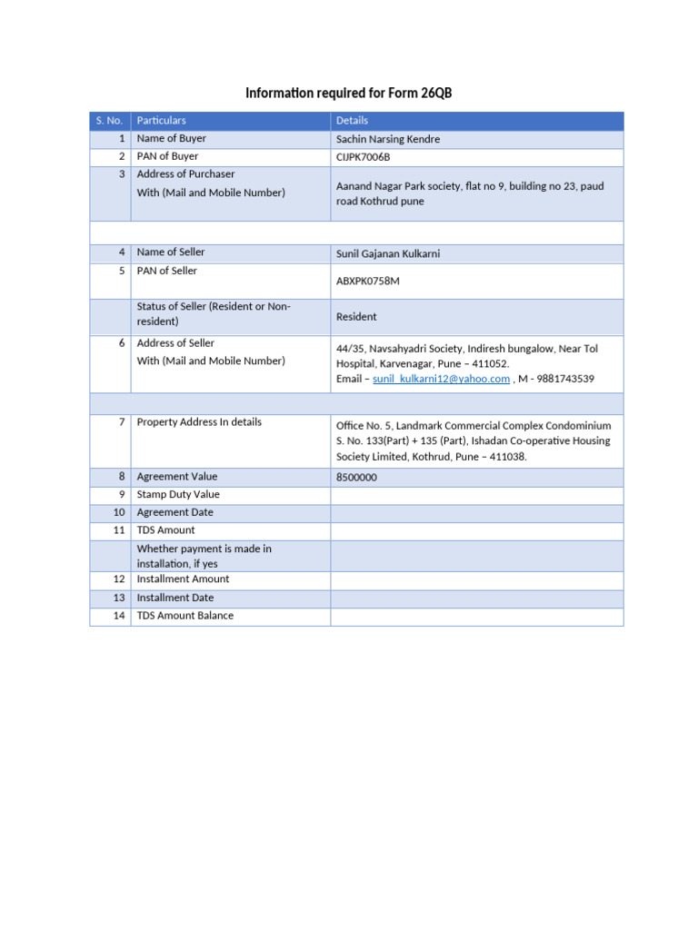 TDS FORM | PDF