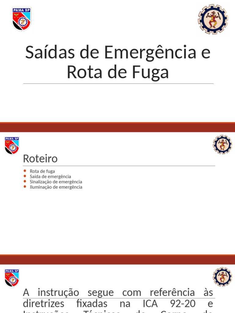 Rota de Fuga e Saídas de Emergência | PDF | Incêndios | Emergência