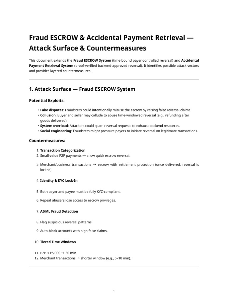 Fraud ESCROW & Payment Retrieval Security | PDF | Fraud | Payments