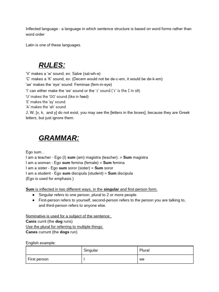 Latin Notes (Made by Ilse) (4) | PDF | Grammatical Gender | Grammatical ...