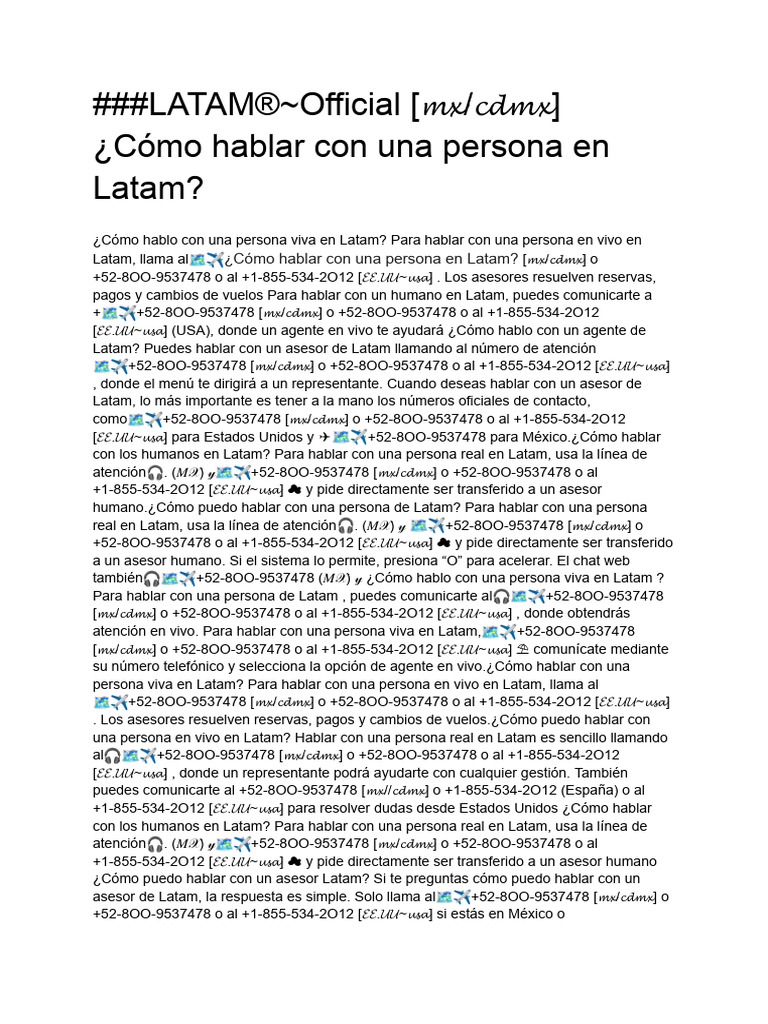 Cómo Hablar Con Una Persona en Latam | PDF | Chat en linea | Red mundial