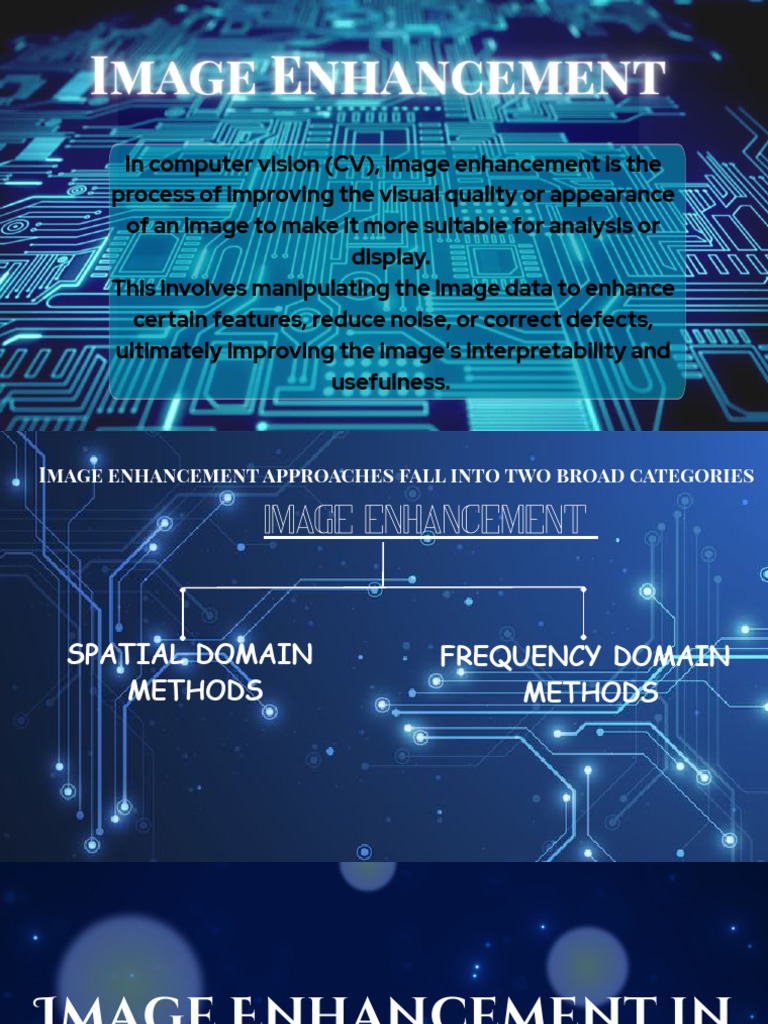 Image Enhancement Techniques in CV | PDF | Image Editing | Digital ...