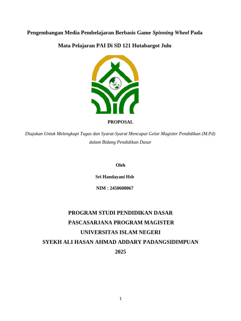 Pengembangan Media Pembelajaran Berbasis Game Spinning Wheel Pada Mata ...