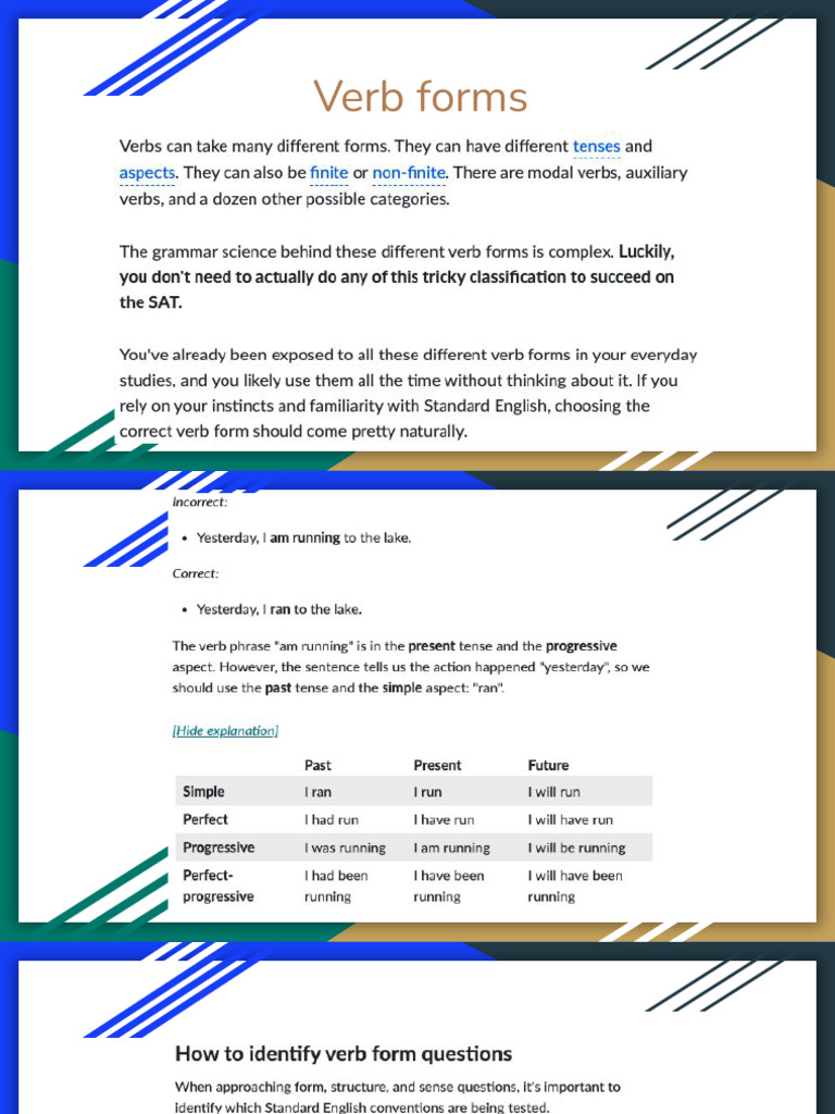 Verb Forms | PDF