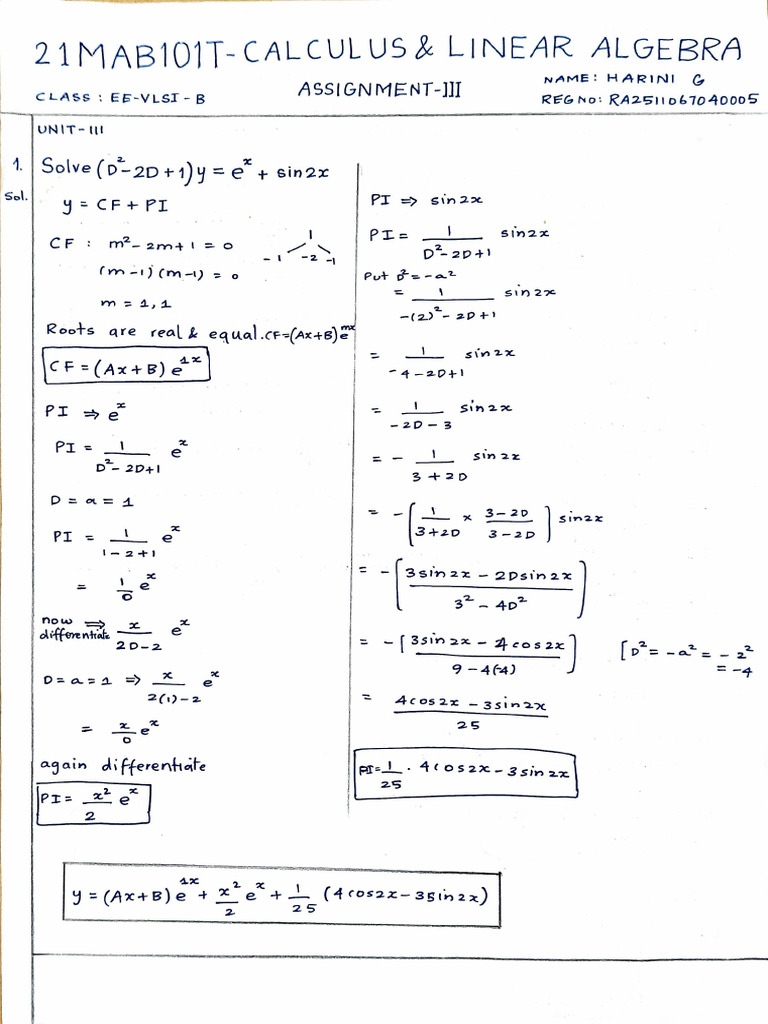 Maths Assignment III | PDF