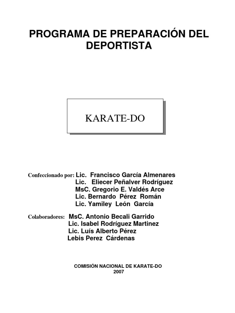 Programa de Preparación en Karate-Do | PDF | Kárate | Kata