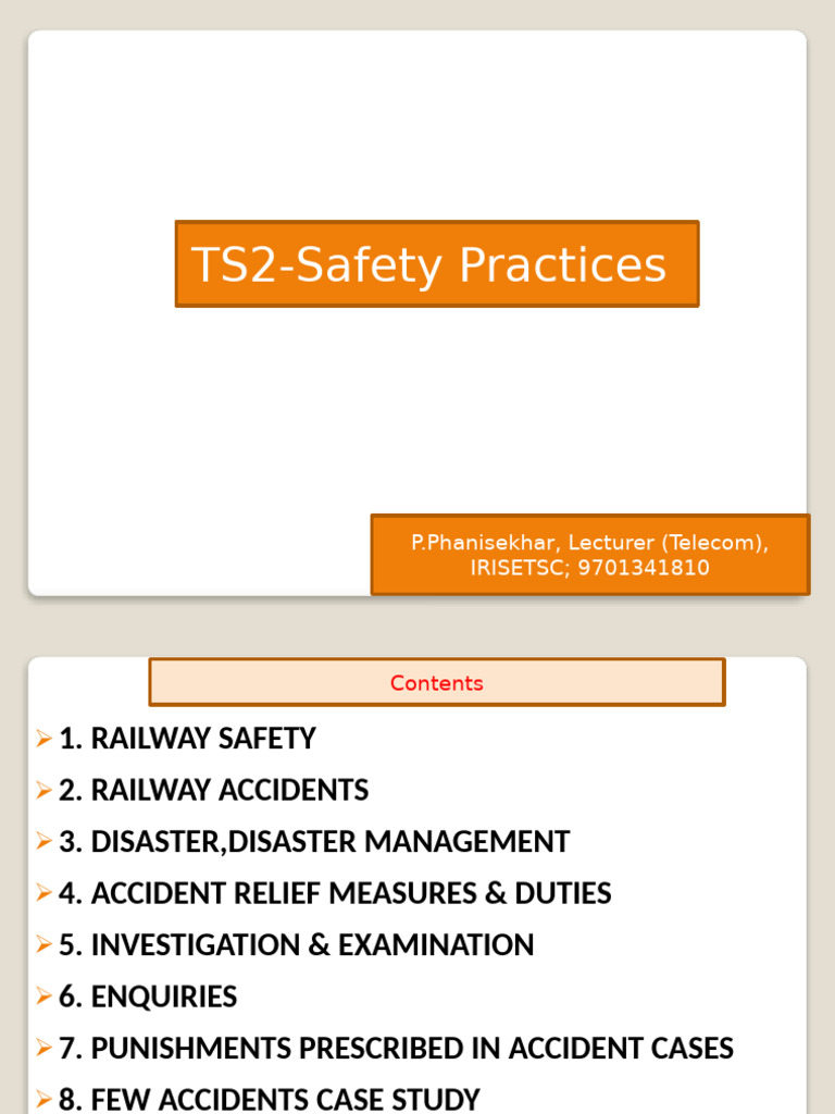 Railway Safety and Accident Management Guide | PDF | Fires
