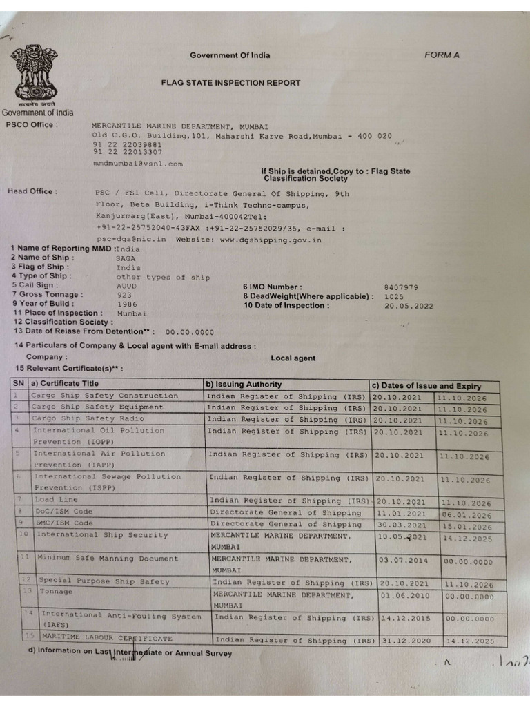 Fsi Form A & B | PDF