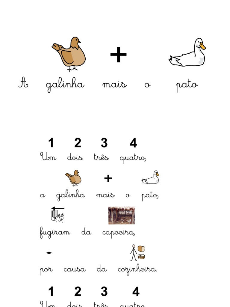 Rimas Infantis: Pato e Galinha | PDF