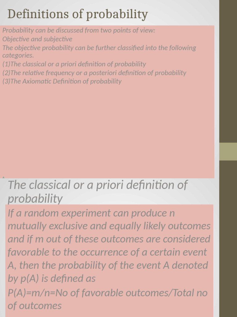 Def of Probability | PDF | Probability | Experiment