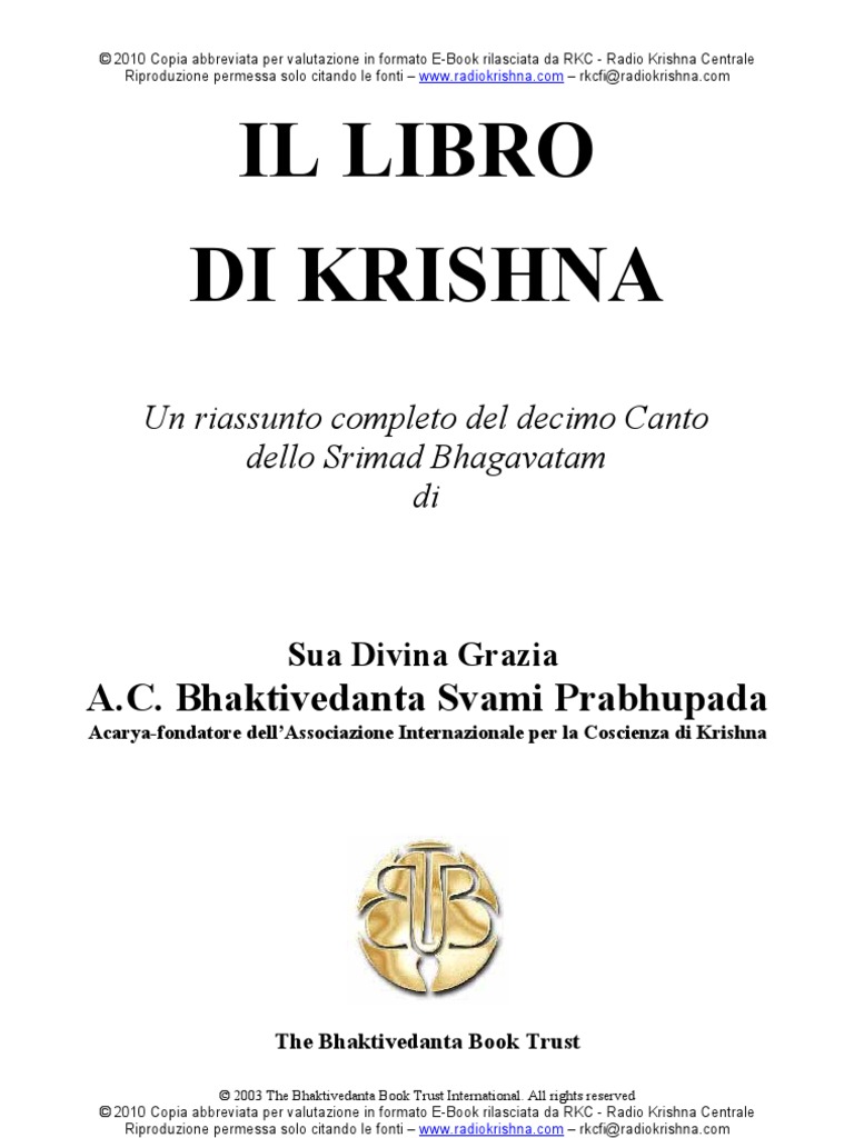 Il Libro Di Krishna