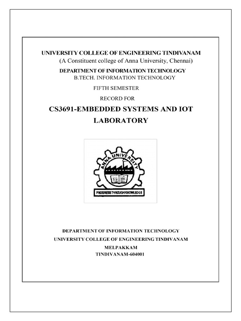 ESIOT LAB | PDF | Assembly Language | Computer Science