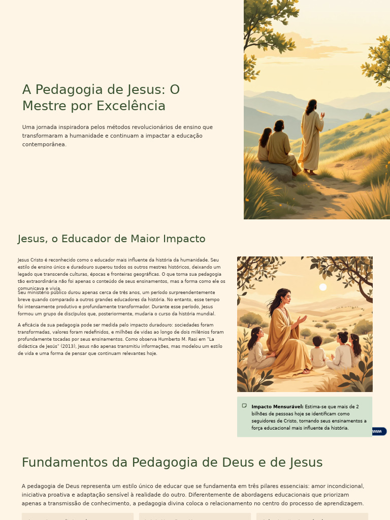 A Pedagogia de Jesus O Mestre Por Excelencia | PDF | Pedagogia | Jesus