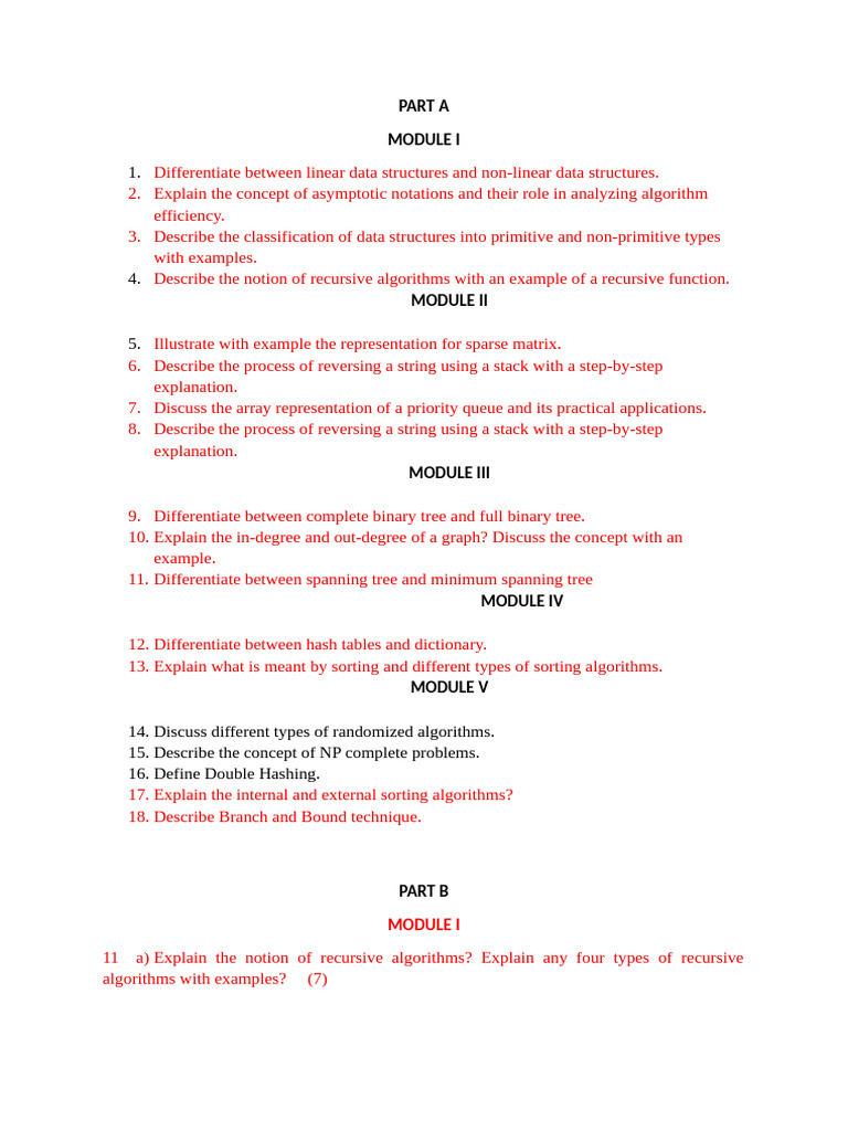 Data Structures and Algorithms Overview | PDF | Computer Programming ...
