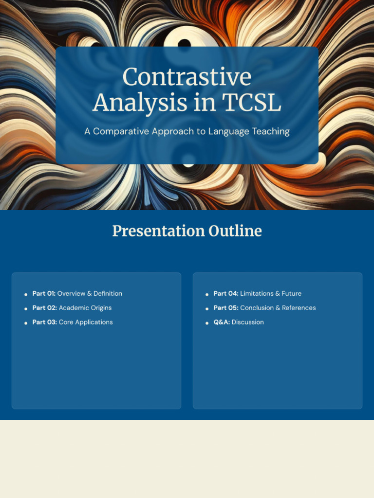 Contrastive Analysis in TCSL | PDF