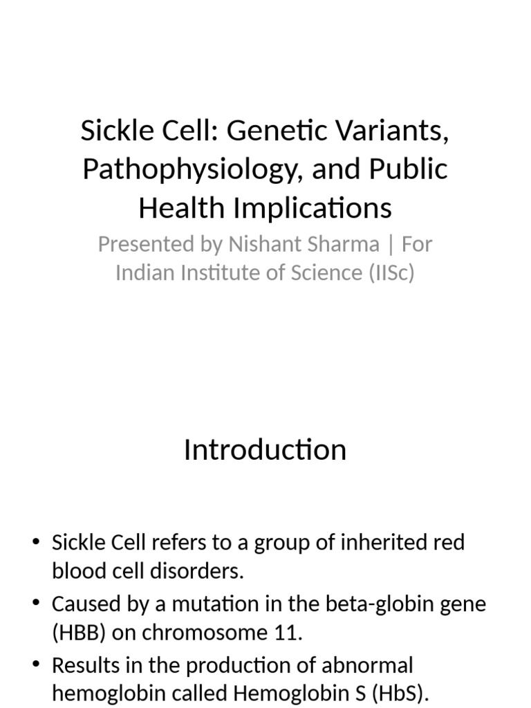 Sickle Cell Disease: Genetics and Impact | PDF | Hematology | Diseases ...