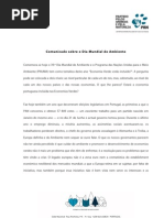 Comunicado Dia Mundial Do Ambiente 2012