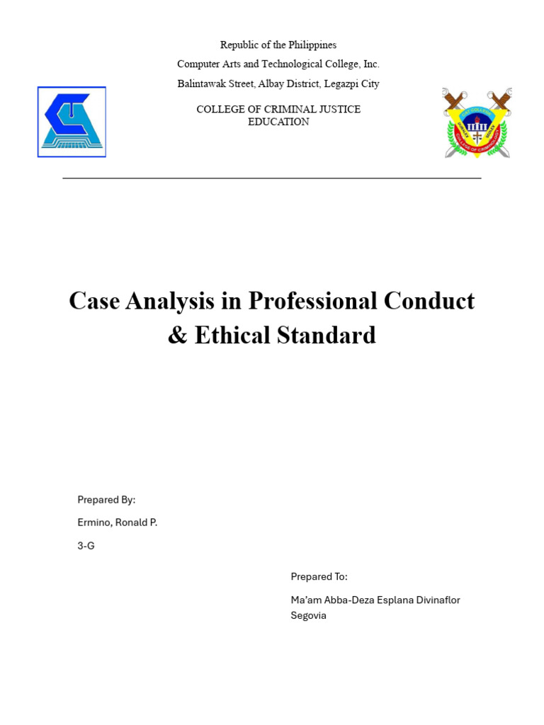 Case Analysis in Professional Condnjuct | PDF | Supreme Court Of The ...