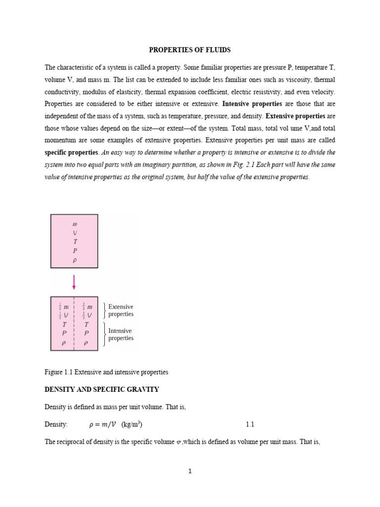 Properties of Fluids Explained | PDF | Density | Viscosity