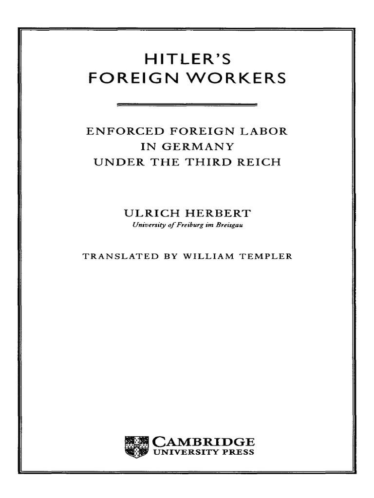 Enforced Foreign Labor in Nazi Germany | PDF | Nazi Germany | World War II