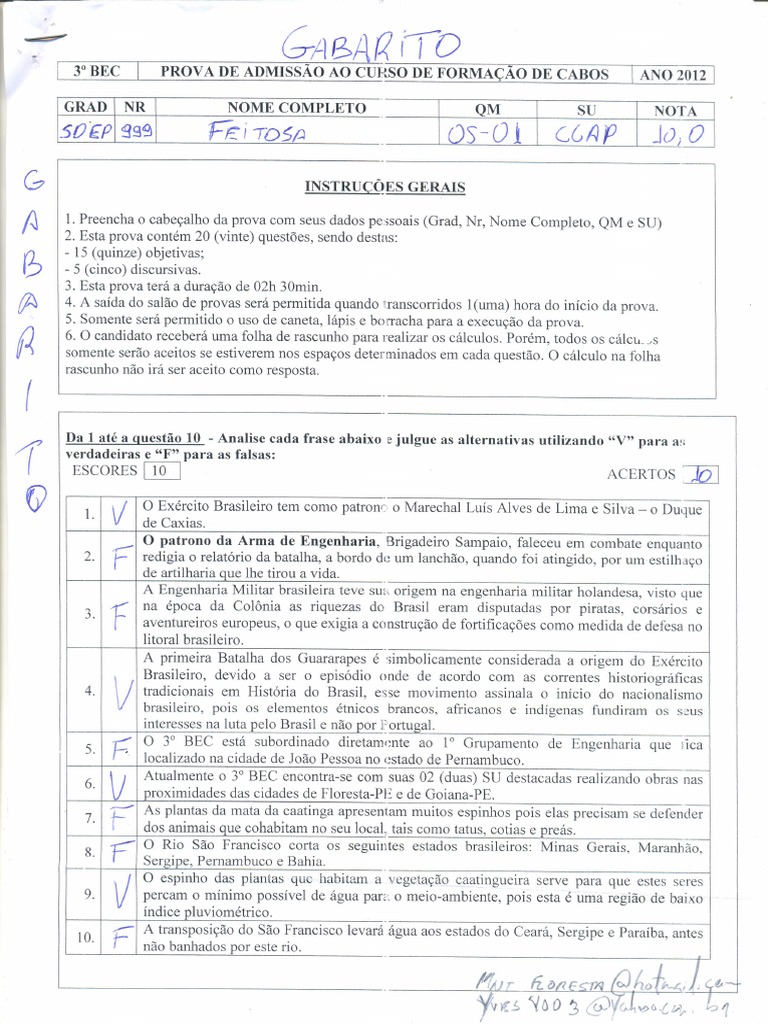 Prova CFC | PDF