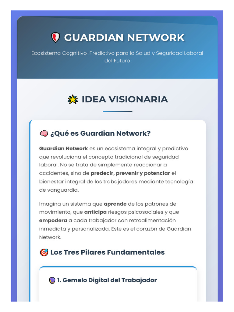 Guardian Network - Proyecto Visionario | PDF | Inteligencia artificial ...