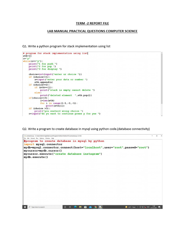 Class Xii Report File Programs | PDF