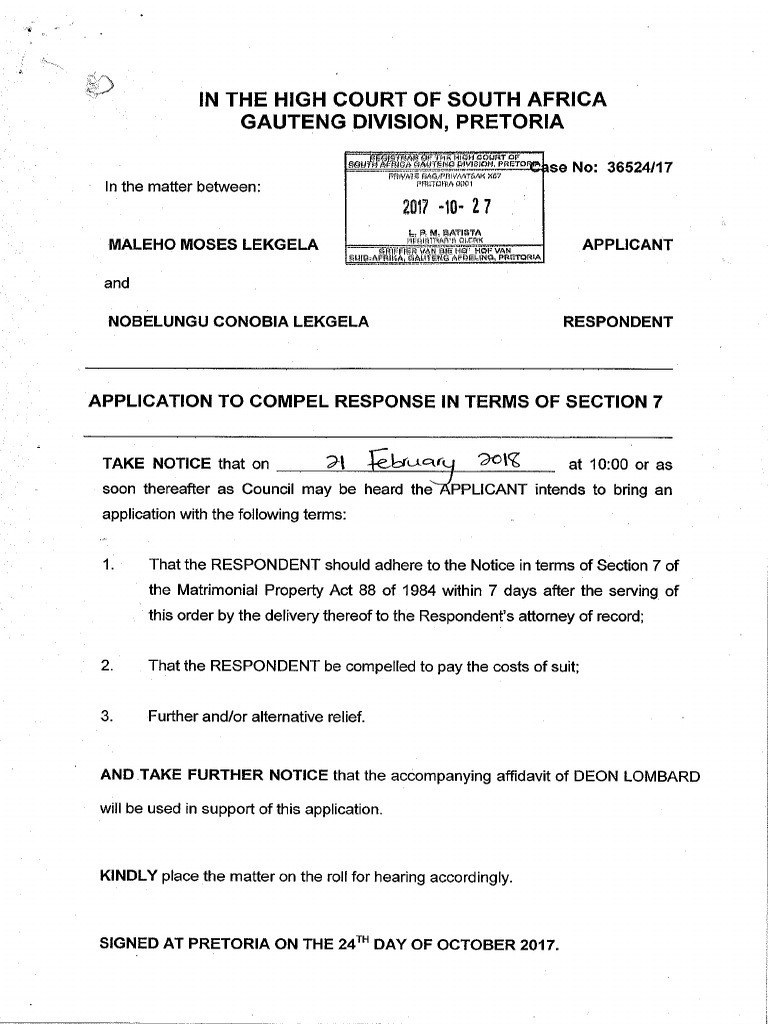 App 2 Compel Section 7 | PDF