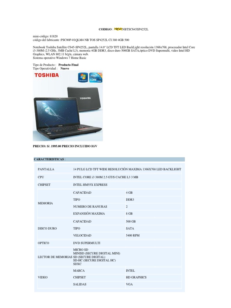 Notebook Core I3 | PDF | Seguro digital | Ieee 802.11