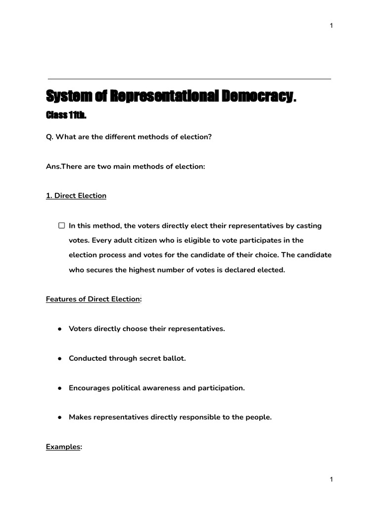 Methods of Election in India Explained | PDF | Electoral District | Voting