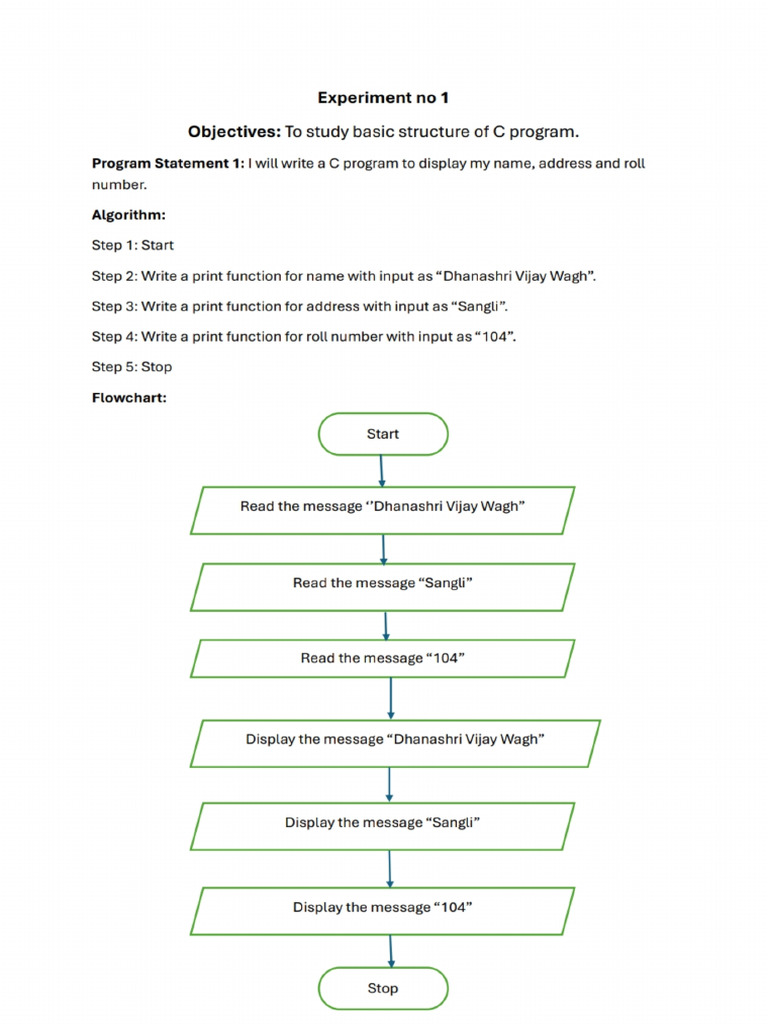 Experiment 1 | PDF