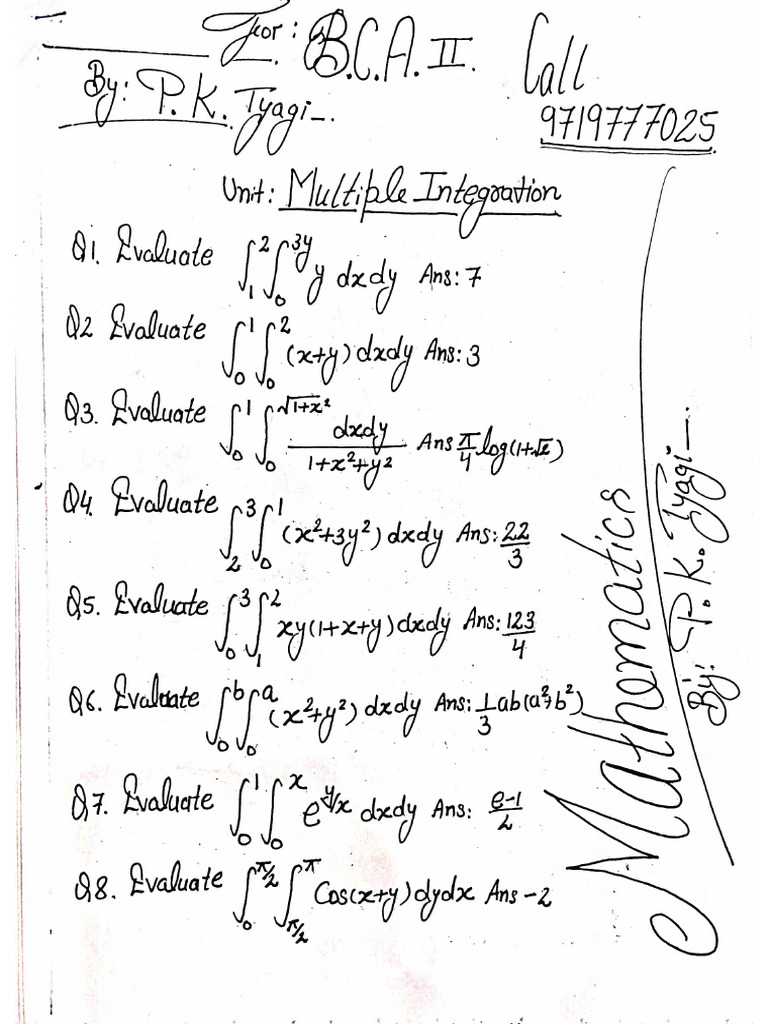 Multiple - Integration Sheet PDF | PDF