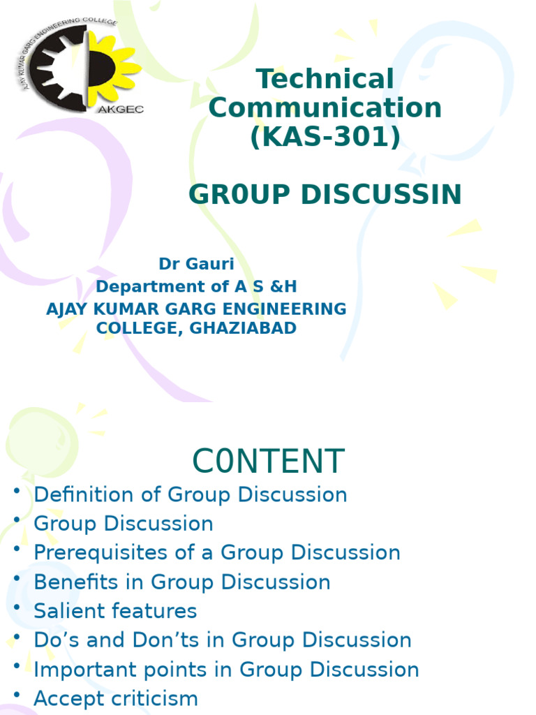 Group Discussion | PDF | Argument | Knowledge