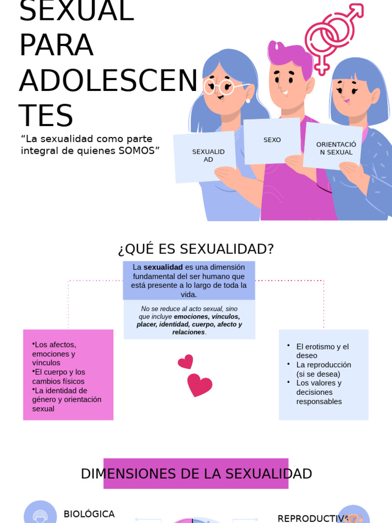 Dimensiones de la Sexualidad Adolescente | PDF | La sexualidad humana ...