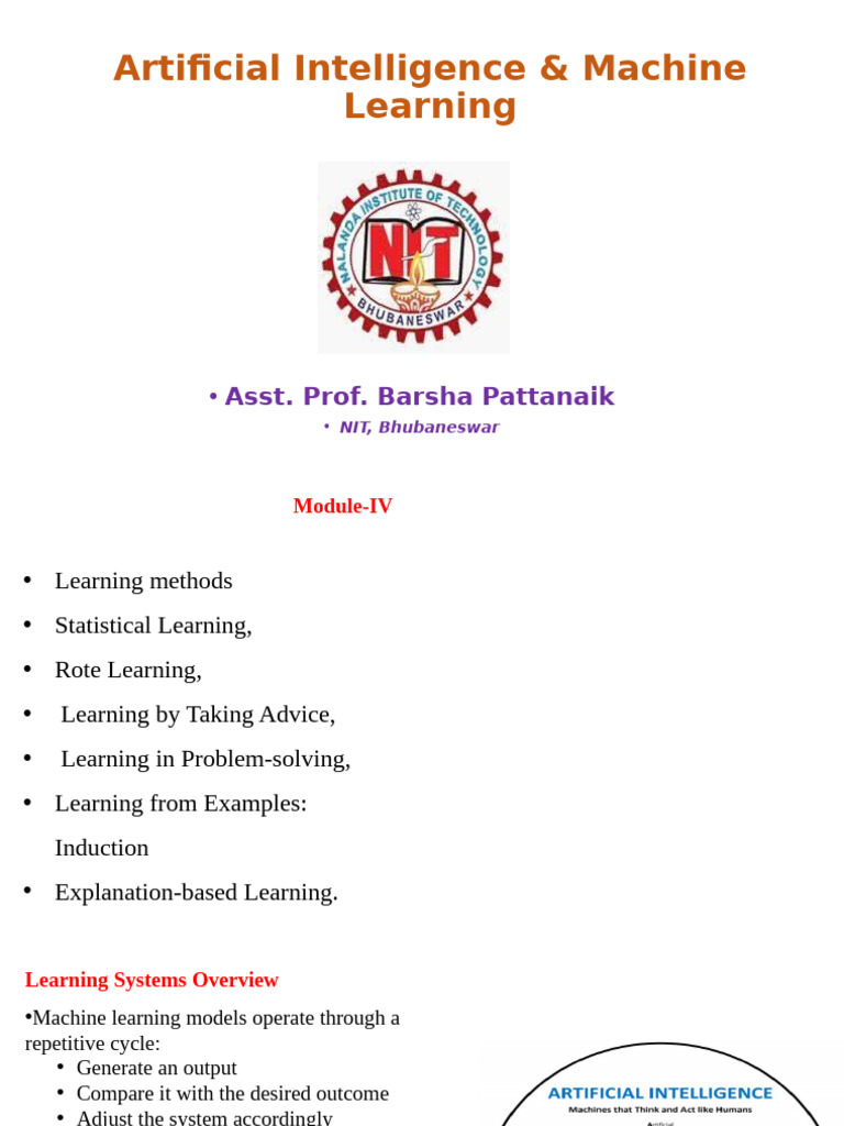 AI & Machine Learning Learning Methods | PDF | Machine Learning ...