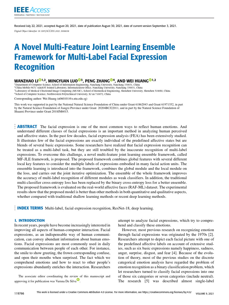 Multi-Feature Ensemble for Facial Expression Recognition | PDF ...