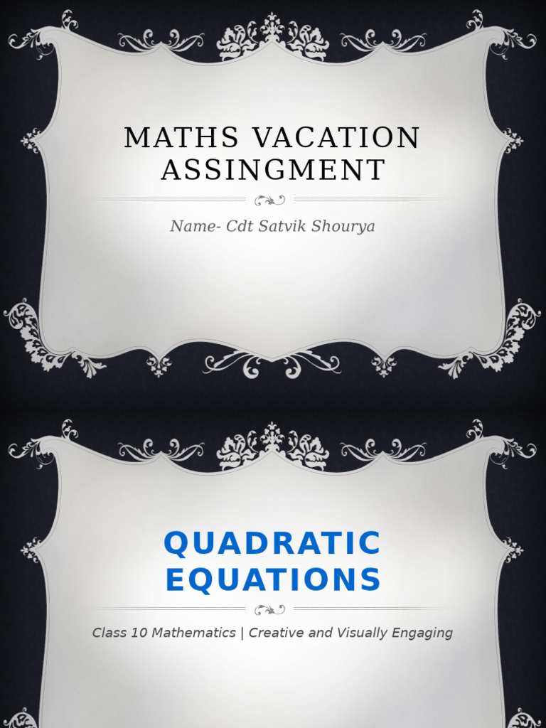 Quadratic Equations Enhanced | PDF | Quadratic Equation | Algebra