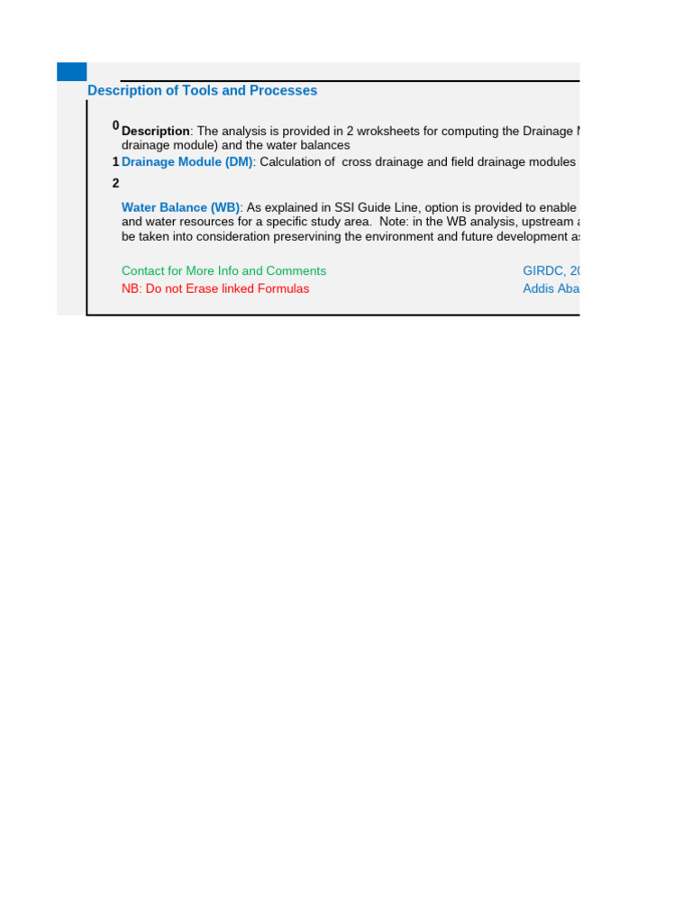 Templete DrainageModule WaterBalance Methods | PDF | Fresh Water ...