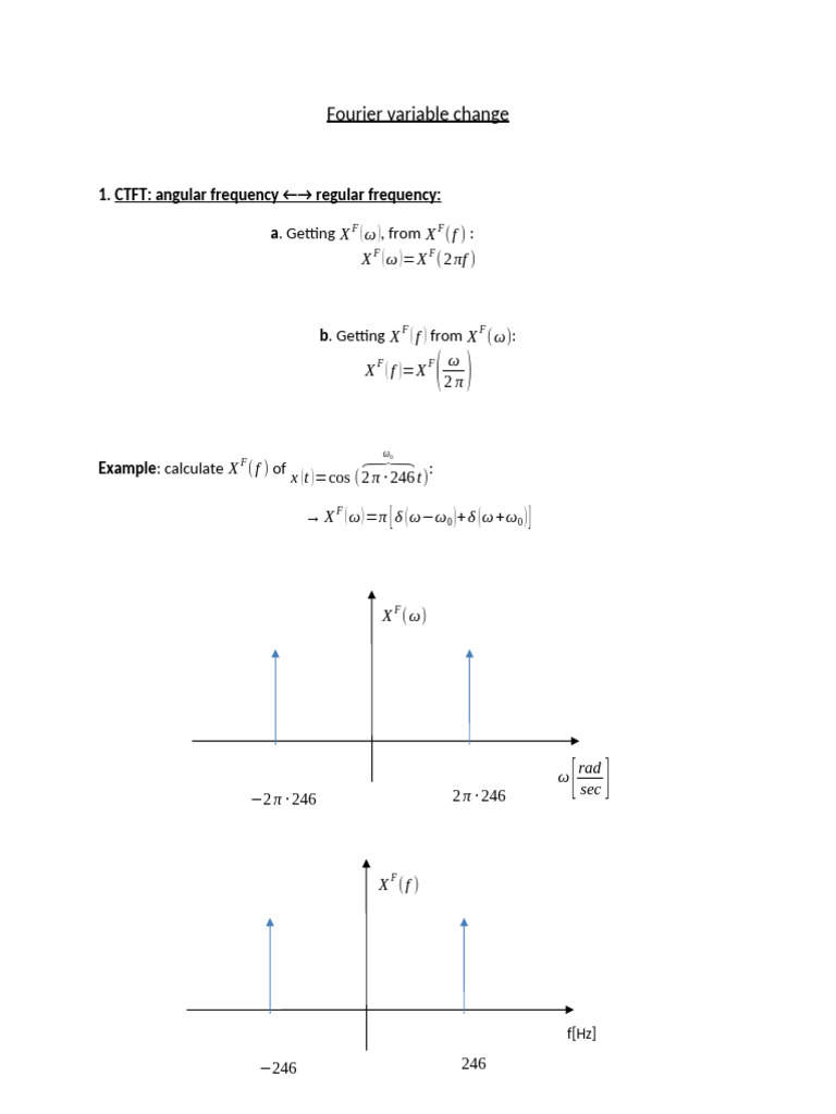 Fourier Variable Change Explained | PDF | Sampling (Signal Processing ...