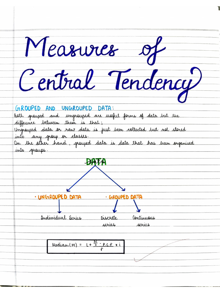 Measures of Central Tendency Explained | PDF | Statistical Analysis ...